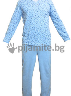 Мъжка пижама трико - дълъг ръкав 111